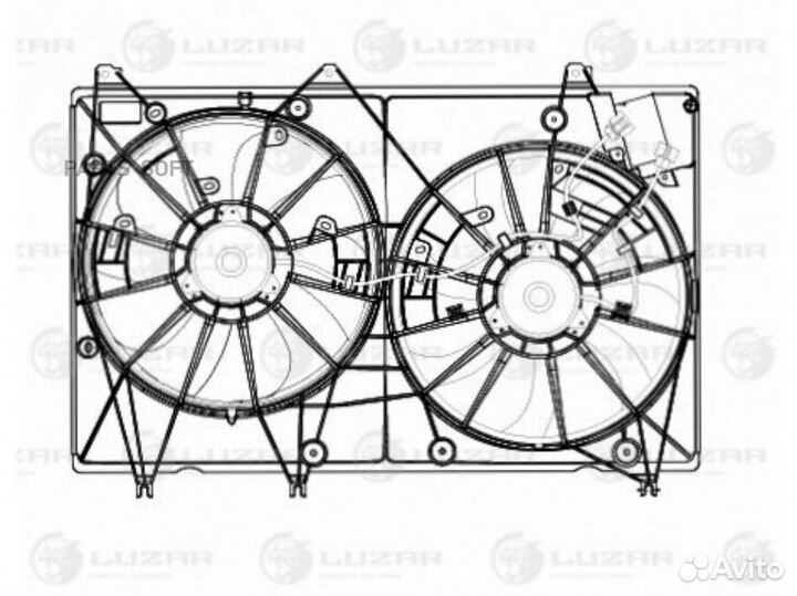 Электровентилятор охлаждения Тойота Хайлендер 08