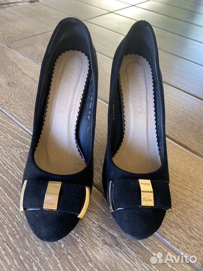 Туфли черные замшевые размер 40