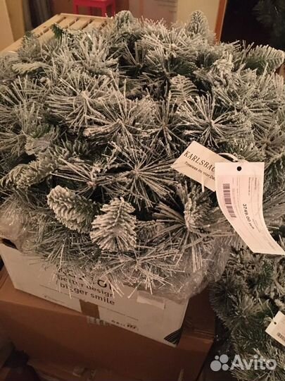 Новые Новогодние венки Karlsbach с лампочками 60см