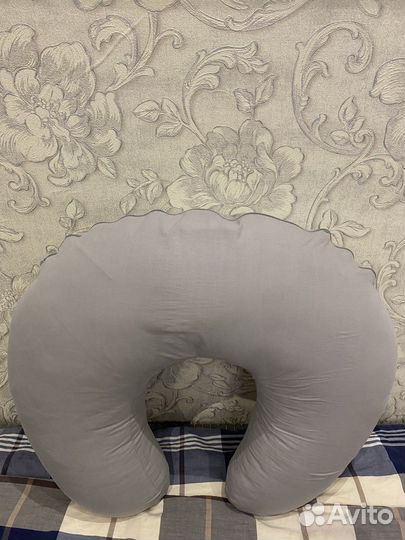 Подушка для кормления икеа лен, серый