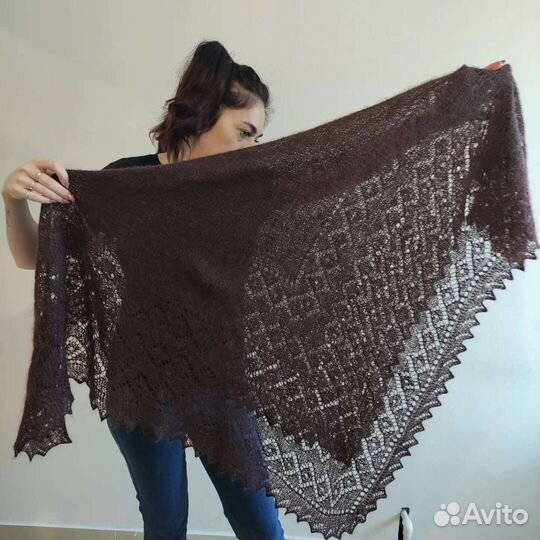 Шаль пуховая ручная работа