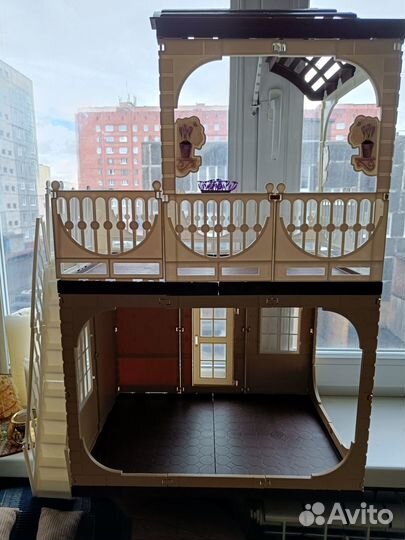 Кукольный двухэтажный домик Огонек