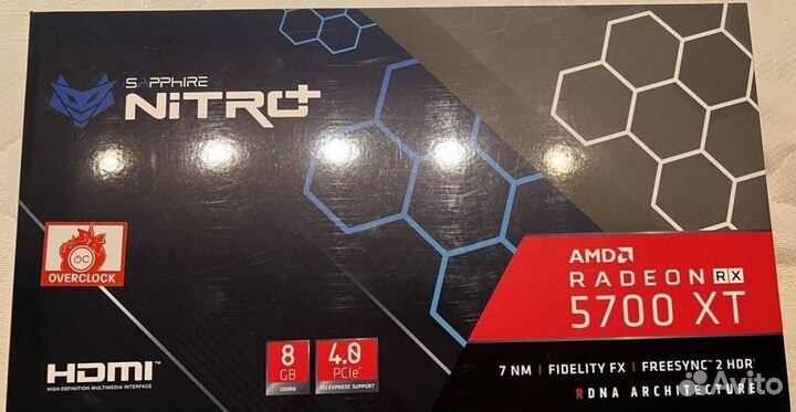 Коробка от видеокарты RX 5700XT