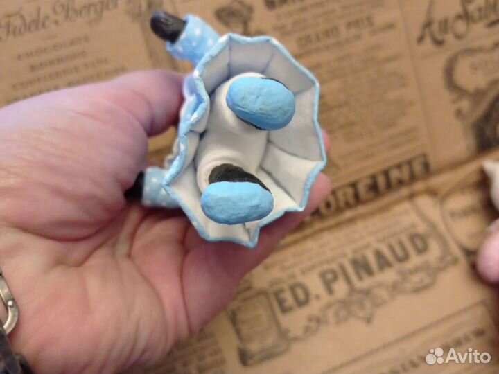 Ватная ёлочная игрушка котэ