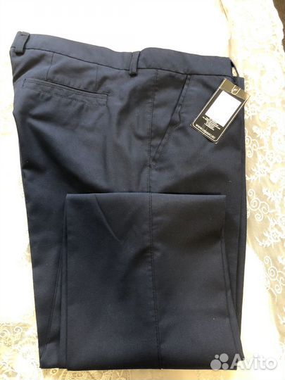 Новые темно синие школьные брюки 56 размера