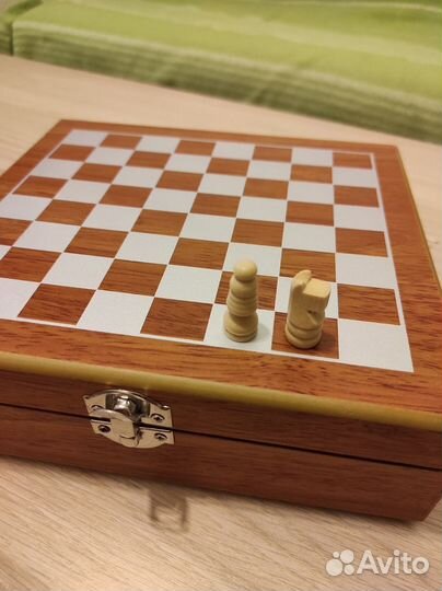 Дорожный подарочный набор шахматы, фляга