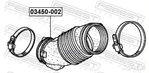 Патрубок возд фильтра honda pilot YF4 2009- 034