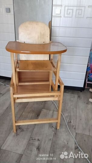 Стульчик для кормления деревянный для детей