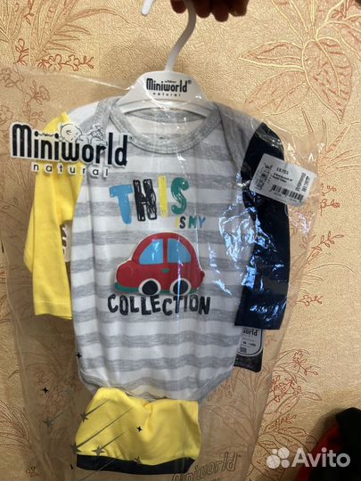 Одежда детская (боди+шапка) 6-9 месяцев 68-74см