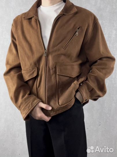 Винтажная кожаная куртка Италия Old Money 90