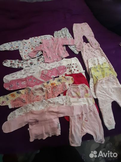 Детские вещи 2 пакета для девочек с рождения