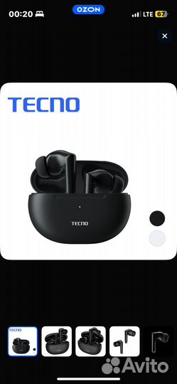 Беспроводные наушники tecno