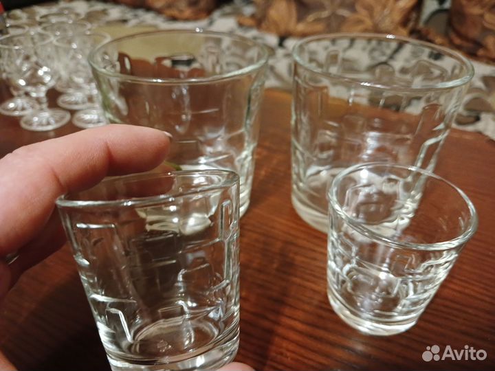 Стаканы рюмки конфетница хрусталь