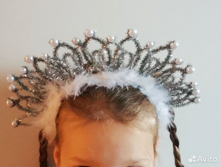 Ободок снежинка снегурочка