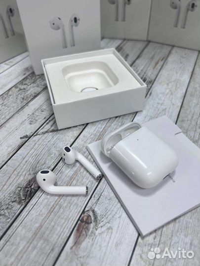 Беспроводные наушники Airpods 2 + чехол +доставка