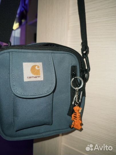 Сумка carhartt wip essentials bag голубая