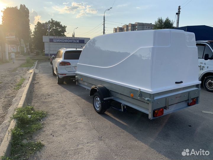 Прицеп легковой 3,5*1,5 с пластиковой крышкой