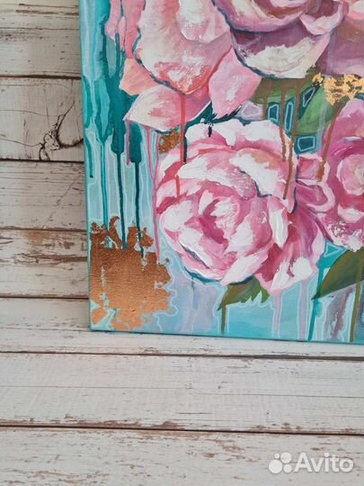 Картина акрилом на холсте,фактурная паста