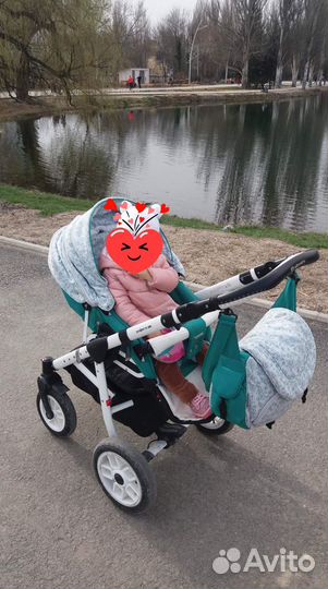 Продам коляску 2 в 1 Adamex Pajero