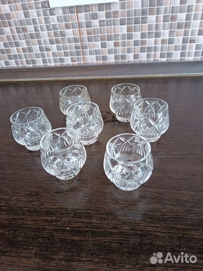 Набор хрустальных стопок (рюмки), времён СССР