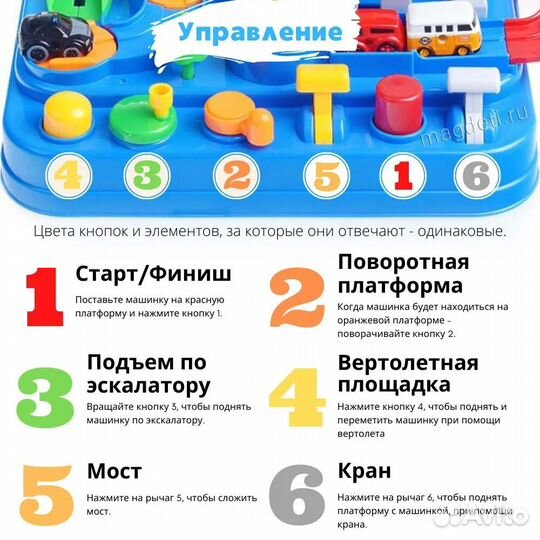 Детский интерактивный развивающий Автотрек Город