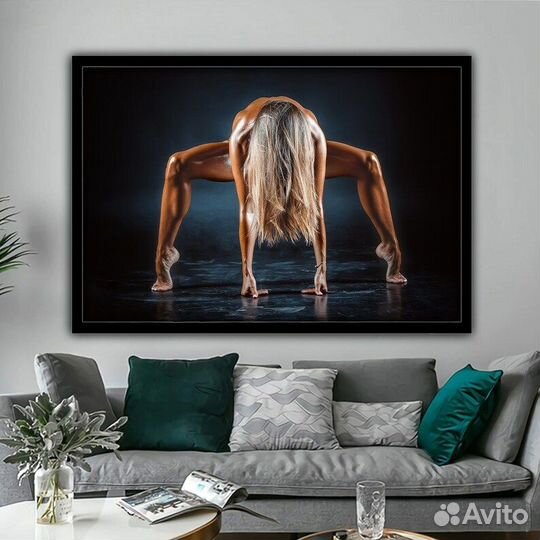 Интерьерная картина маслом на холсте девушка