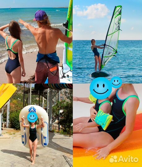 Купальники слитные для дочки и мамы Family look