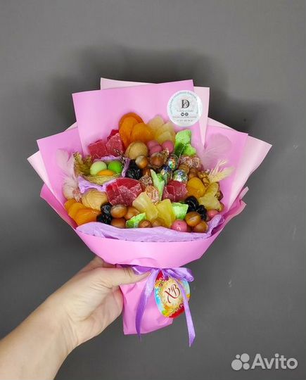 Съедобный букет из сухофруктов на пасху