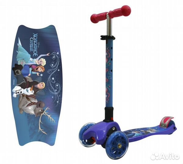 Самокат трехколесный с героями мультфильмов