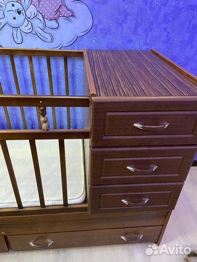 Кроватка детская с матрасом бу