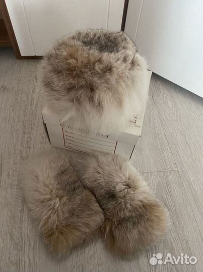 Шапка и варежки из рыси меха Екатерины