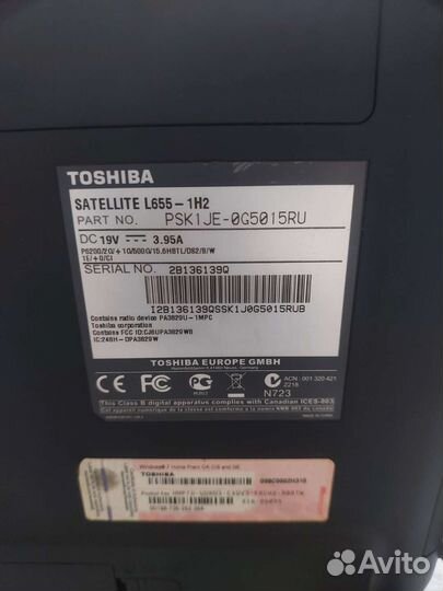 Ноутбук Toshiba Satellite L665