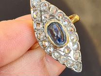 Антикварное золотое кольцо с алмазами