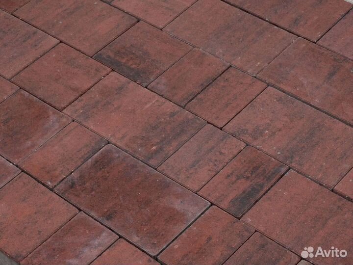 Тротуарная плитка / Брусчатка Стандарт Красный 80