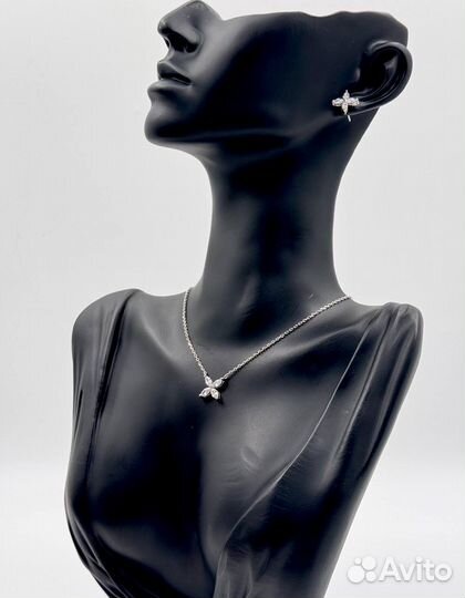 Колье серебро graff