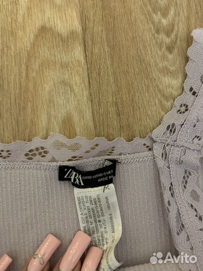 Боди в рубчик zara