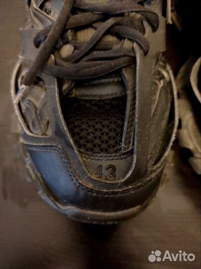 Balenciaga track 1 clear sole total black 43s