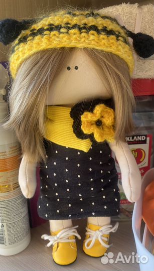 Кукла текстильная ручной работы 25 см