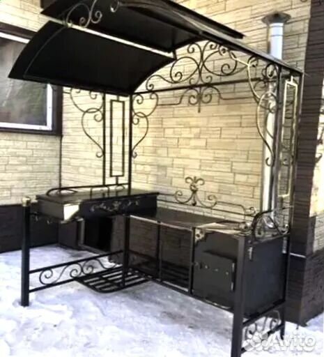 Мангал С печкой под казан