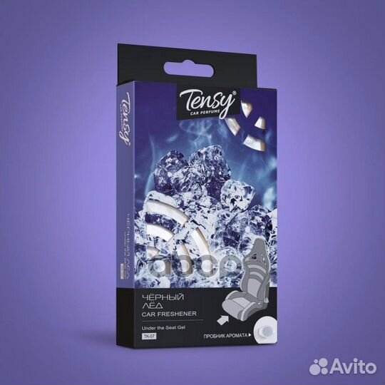 TK-07 ароматизатор Tensy под сиденье гель Черн