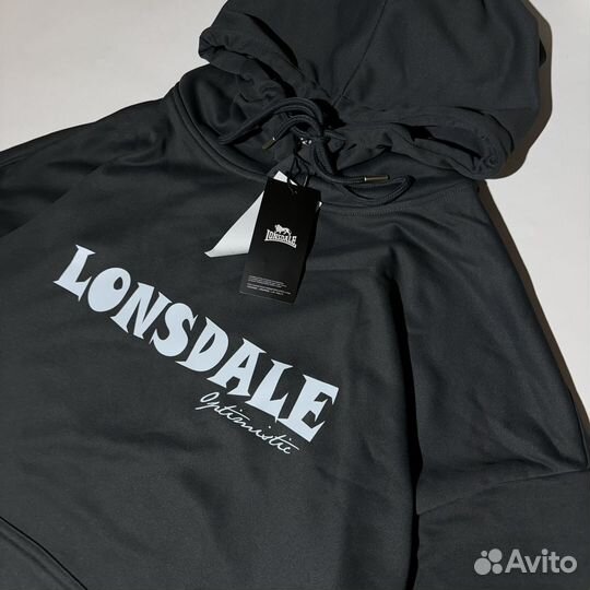 Худи Lonsdale Big Logo Gray Hoodie