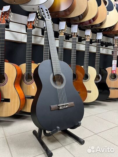 Классическая гитара Черная Матовая Новая