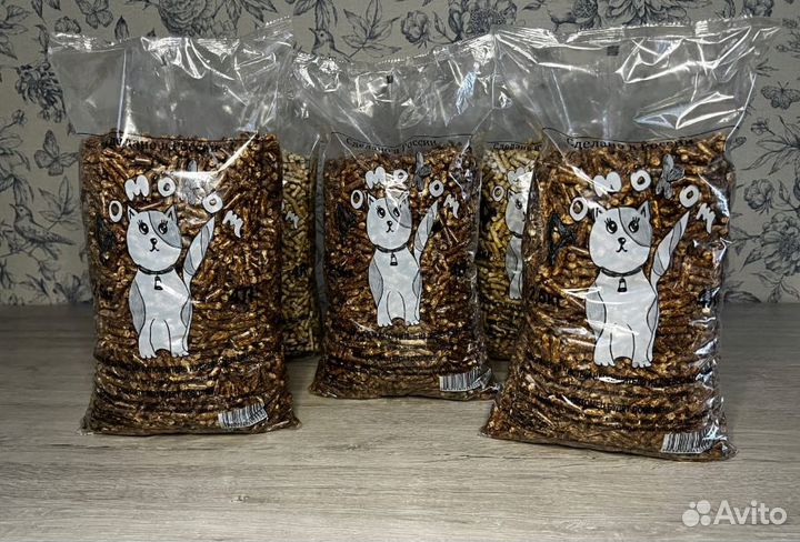 Наполнитель для кошачьего туалета древесный 2,5кг