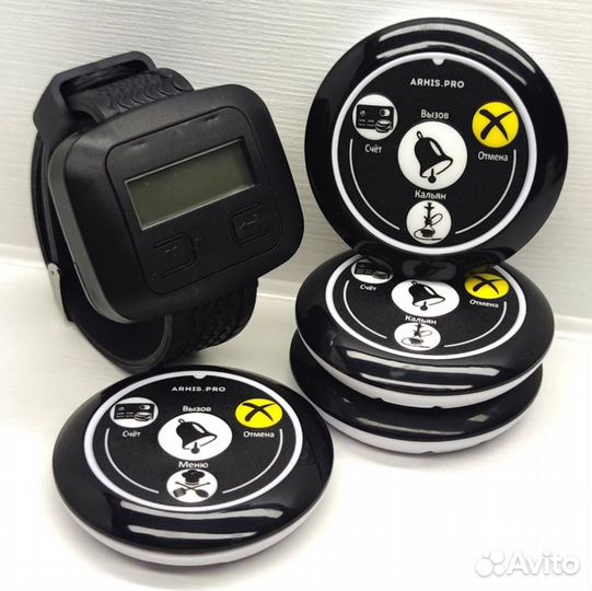 Кнопка вызова официанта, табло отображения вызова