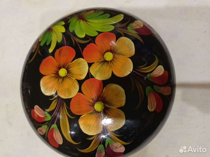 Шкатулка винтажная, для украшений Жостово