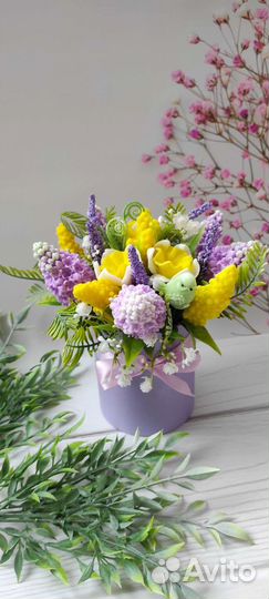 Цветочные композиции из мыла ручной работы