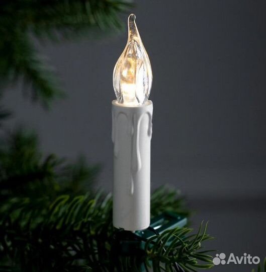 Свечи на прищепках на елку