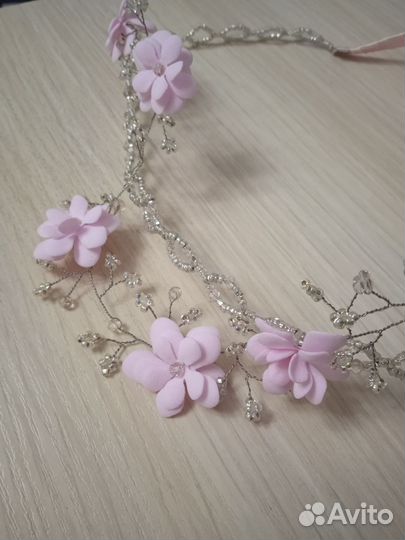 Повязка на голову из бисера