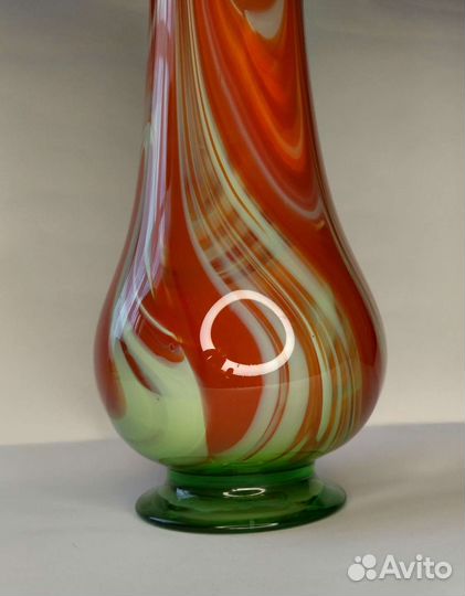 Старинная Ваза цветное стекло