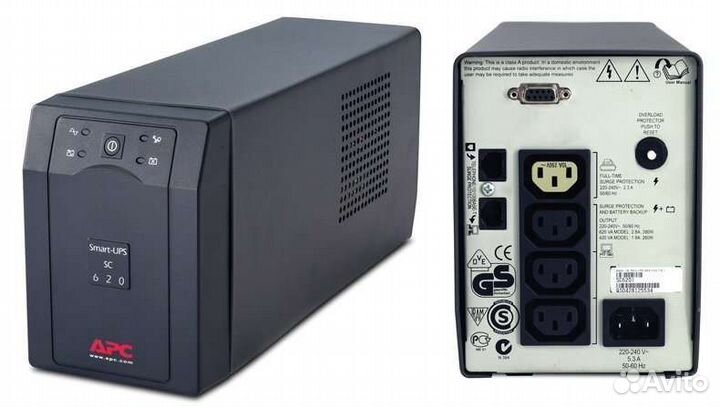 Бесперебойник ибп APC Smart-UPS SC SC620I 620вa